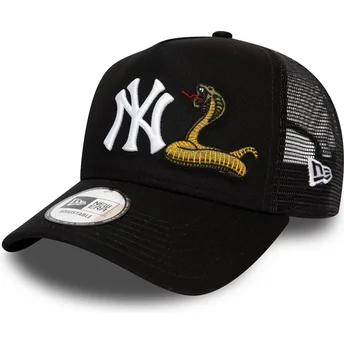 casquette-trucker-noire-a-frame-snake-new-york-yankees-mlb-new-era