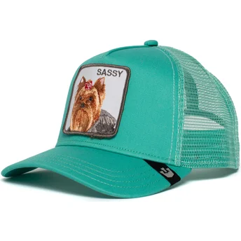 casquette-trucker-verte-chien-yorkshire-terrier-sassy-lady-goorin-bros