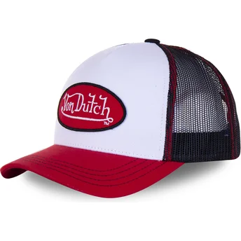 Gorra trucker blanca, negra y roja BBR de Von Dutch