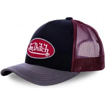 Gorra trucker negra, roja y gris RBA de Von Dutch