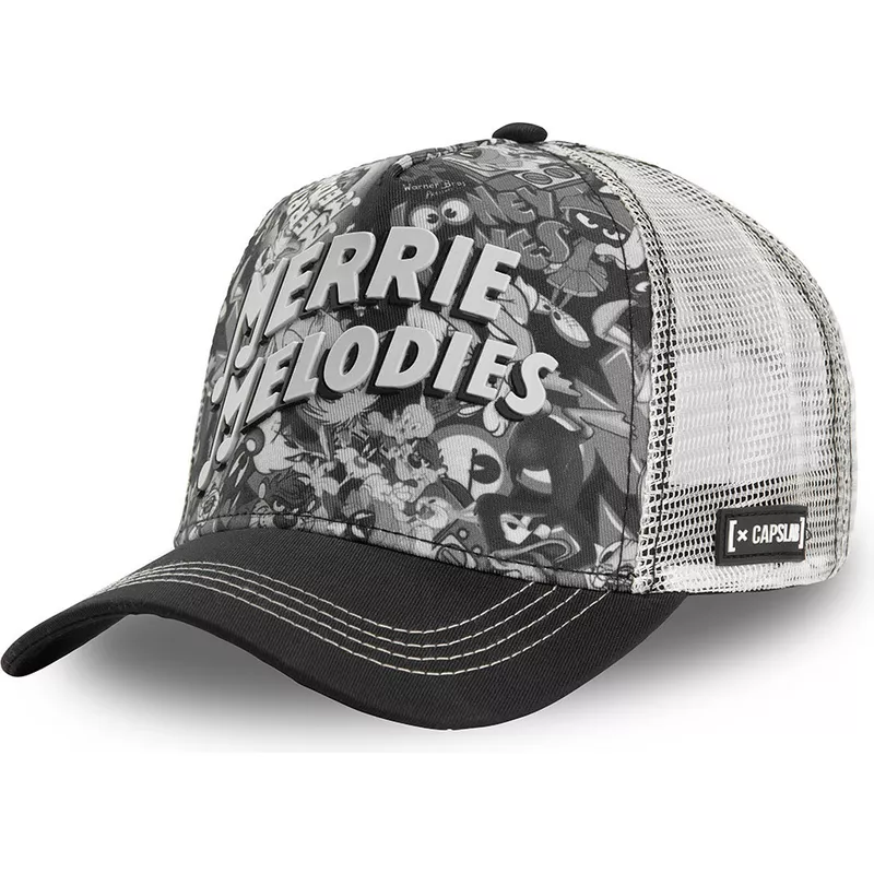 capslab-merrie-melodies-baw1-looney-tunes-black-and-white-trucker-hat
