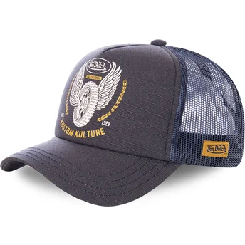 Καπέλο τζόκεϊ μαύρο και μπλε CREW10 της Von Dutch