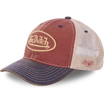Von Dutch MAC5 rote, weiße und marineblaue Trucker-Kappe