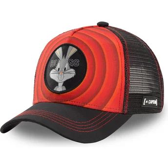 gorra-trucker-roja-y-negra-bugs-bunny-bullseye-color-rings-loo-bug1-looney-tunes-de-capslab