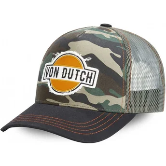 Casquette trucker camouflage et noire CAM Von Dutch