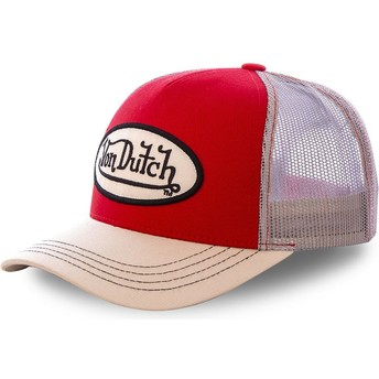 Von Dutch COLRED Red and Khaki Trucker Hat