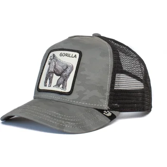 Gorra trucker camuflaje gris gorila Silverback de Goorin Bros.