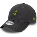 casquette-courbee-grise-ajustable-9twenty-food-avocat-new-era