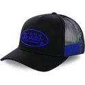 gorra-trucker-negra-con-logo-azul-neo-blu-de-von-dutch