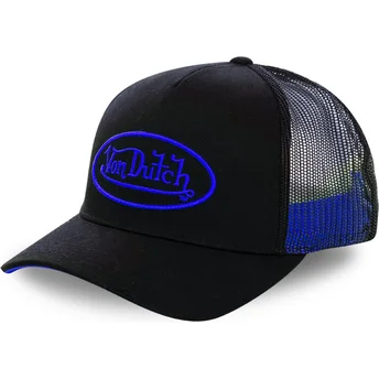 gorra-trucker-negra-con-logo-azul-neo-blu-de-von-dutch