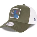 new-era-tom-and-jerry-a-frame-looney-tunes-green-and-white-trucker-hat