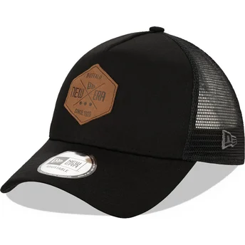 Czarna czapka trucker A Frame 9FORTY Heritage Patch od New Era