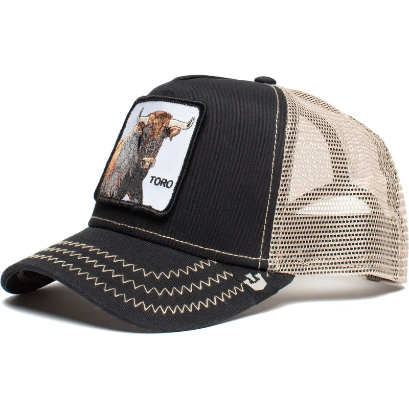 gorra-trucker-negra-toro-toro-thats-bull-the-farm-de-goorin-bros