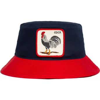 bucket-azul-marino-y-rojo-gallo-cock-americana-the-farm-de-goorin-bros