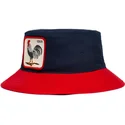 bucket-azul-marino-y-rojo-gallo-cock-americana-the-farm-de-goorin-bros