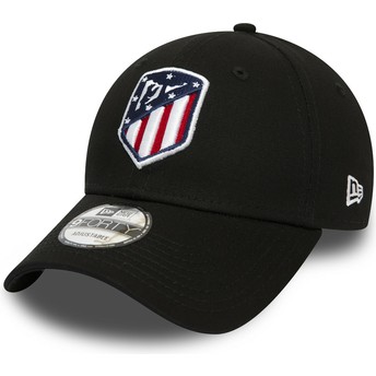 New Era Curved Brim 9FORTY Essential Atlético Madrid LFP Black Adjustable Cap