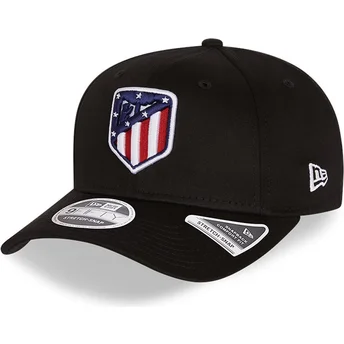 Gorra curva negra snapback 9FIFTY Essential Stretch Fit de Atlético de Madrid LFP de New Era