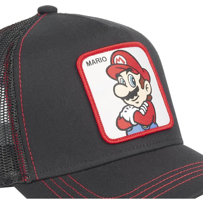 Capslab Mario SMB MAR2 Super Mario Bros. Black Trucker Hat