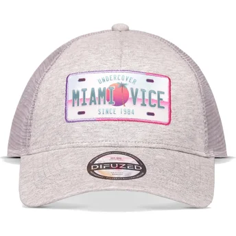 Gorra trucker gris snapback Miami Vice de Difuzed