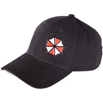 Difuzed Curved Brim Umbrella Corporation Resident Evil Black Adjustable Cap