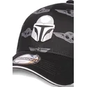 schwarze-snapback-cap-mit-gebogenem-schirm-el-mandaloriano-din-djarin-star-wars-von-difuzed
