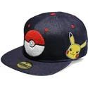 snapbackkeps-bla-denim-poke-ball-pikachu-pokemon-fran-difuzed