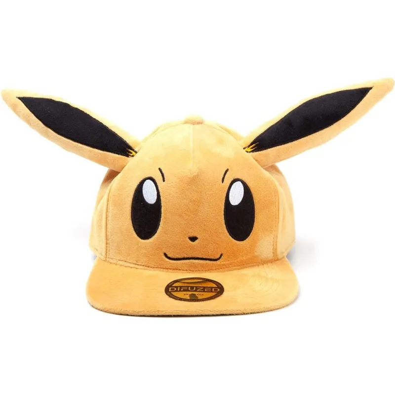 brazowa-czapka-z-daszkiem-snapback-eevee-plush-pokemon-od-difuzed