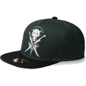 casquette-plate-verte-et-noire-snapback-guenhwyvar-drizzt-dungeons-dragons-difuzed