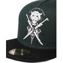 casquette-plate-verte-et-noire-snapback-guenhwyvar-drizzt-dungeons-dragons-difuzed
