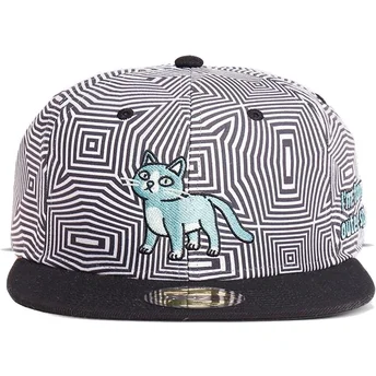 Gorra plana blanca y negra snapback Talking Cat Outer Space Rick y Morty de Difuzed