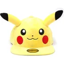 difuzed-flat-brim-pikachu-plush-pokemon-yellow-snapback-cap