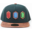 casquette-plate-verte-et-marron-snapback-rupee-the-legend-of-zelda-difuzed