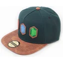 casquette-plate-verte-et-marron-snapback-rupee-the-legend-of-zelda-difuzed