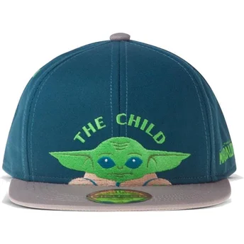 gorra-plana-azul-y-gris-snapback-para-nino-grogu-baby-yoda-the-child-the-mandalorian-star-wars-de-difuzed