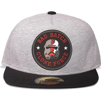 Gorra plana gris y negra snapback para niño Hunter The Bad Batch Clone Force Star Wars de Difuzed