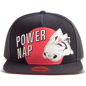 Καπέλο επίπεδο μαύρο snapback Pikachu Power Nap Pokémon της Difuzed