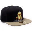 casquette-plate-noire-et-marron-snapback-krombopulos-michael-rick-et-morty-difuzed
