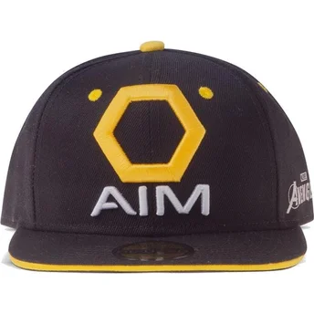 Gorra plana negra y amarilla snapback AIM Avengers Marvel Comics de Difuzed