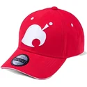casquette-courbee-rouge-snapback-leaf-logo-animal-crossing-difuzed