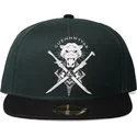 casquette-plate-verte-et-noire-snapback-guenhwyvar-drizzt-dungeons-dragons-difuzed