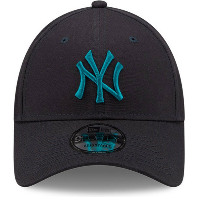 new-era-curved-brim-blue-logo-9forty-league-essential-new-york-yankees-mlb-navy-blue-adjustable-cap