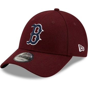 New Era Curved Brim 9FORTY Winterized Boston Red Sox MLB Maroon Adjustable Cap