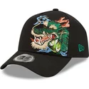 casquette-courbee-noire-snapback-9forty-e-frame-tattoo-pack-dragon-new-era