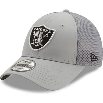 casquette-trucker-grise-9forty-team-arch-las-vegas-raiders-nfl-new-era