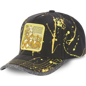 Capslab Curved Brim Golden Frieza TAG GLD Dragon Ball Black and Yellow Adjustable Cap
