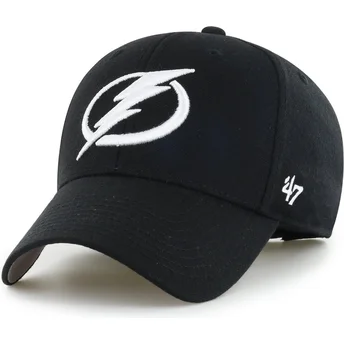 Ρυθμιζόμενο μαύρο καπέλο με κυρτό γείσο MVP Tampa Bay Lightning NHL από την 47 Brand