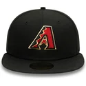 gorra-plana-negra-ajustada-59fifty-ac-perf-de-arizona-diamondbacks-mlb-de-new-era