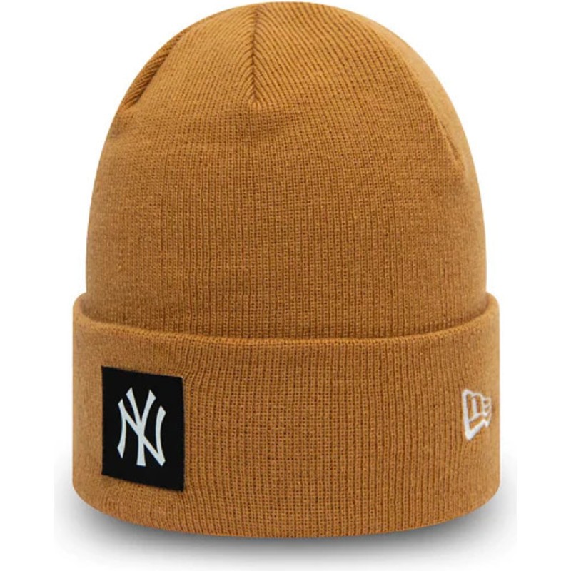 new-era-team-cuff-new-york-yankees-mlb-brown-beanie