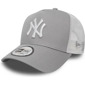 gorra-trucker-gris-para-nino-a-frame-clean-de-new-york-yankees-mlb-de-new-era