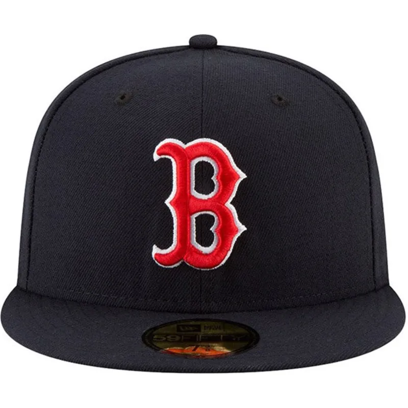 marineblaue-anliegende-59fifty-ac-perf-flat-cap-der-boston-red-sox-mlb-von-new-era